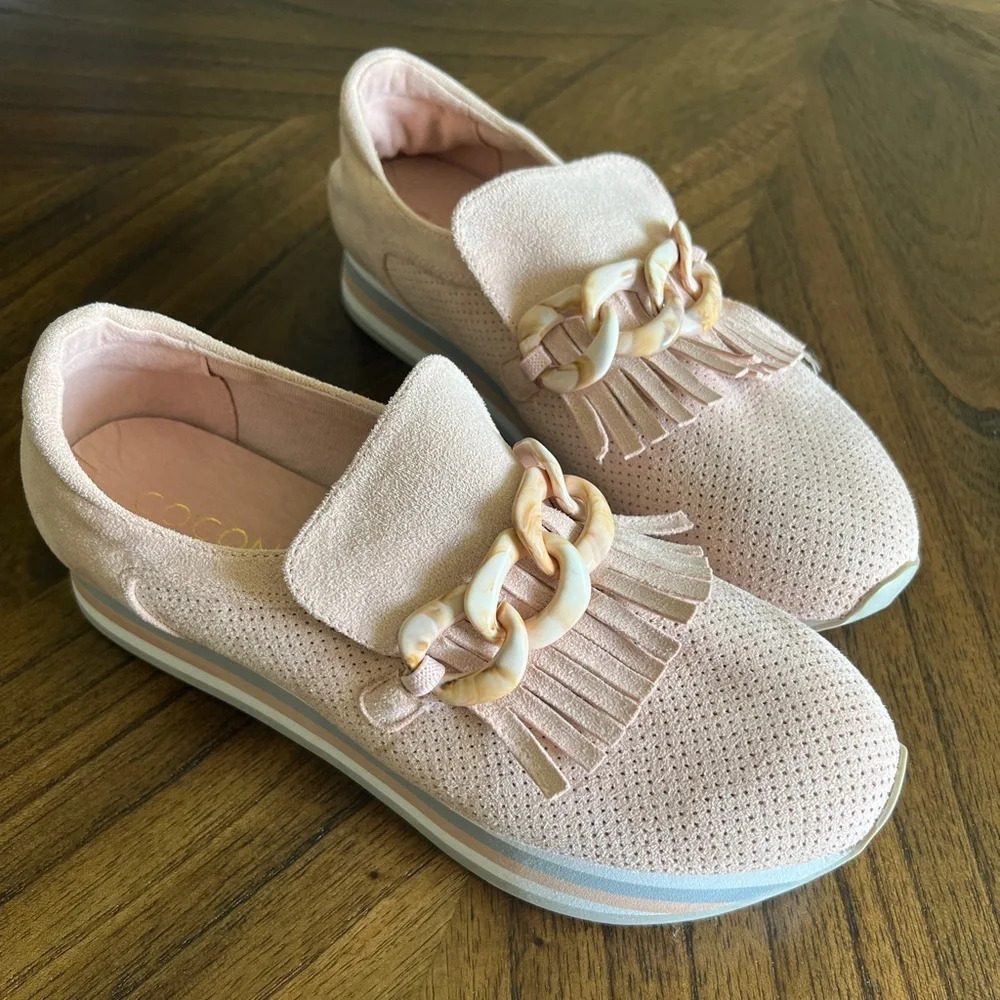 Coconuts by Matisse Pink Perforated Platform Loafers Women’s Size 8 New - Picture 2 of 7